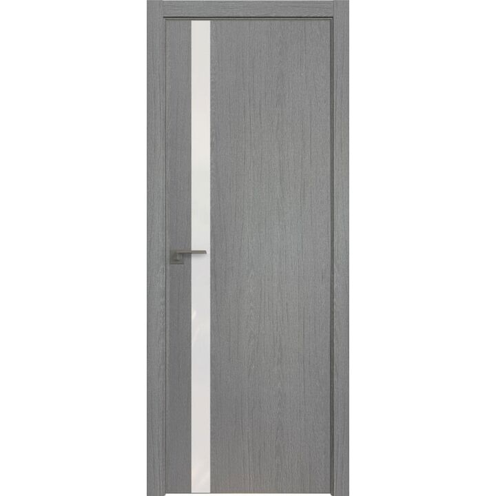 Дверь 6ZN Грувд серый, кромка алюминиевая матовая с 4х сторон