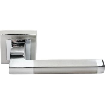 Ручка дверная Rucetti (RAP 17-S SN/CP) цвет - белый никель/полированный хром