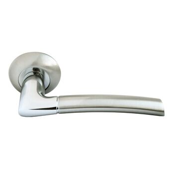 Ручка дверная Rucetti (RAP 6 SN/CP) цвет - белый никель/полированный хром