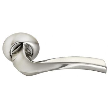 Ручка дверная Rucetti (RAP 20 SN/CP) цвет - белый никель/полированный хром