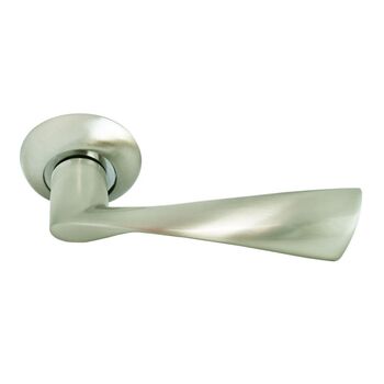 Ручка дверная Rucetti (RAP 1 SN/CP) цвет - белый никель/полированный хром