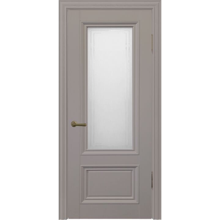 Межкомнатная дверь Алтай 602 (Серый бархат) остекленная