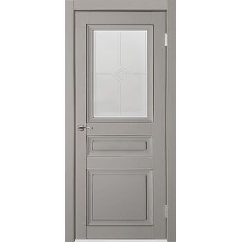 Межкомнатная дверь Деканто 3 (Серый бархат) остекленная