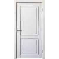 Межкомнатная дверь Uberture Деканто 1 Barhat White с черной вставкой глухая