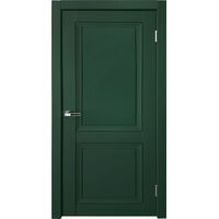 Межкомнатная дверь Uberture Деканто 1 Barhat Green с черной вставкой глухая