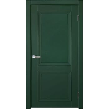 Межкомнатная дверь Деканто 1 (Зеленый бархат с черной вставкой) глухая