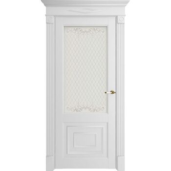Межкомнатная дверь Florence 62002 (Белый Серена) остекленная