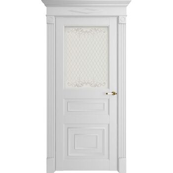 Межкомнатная дверь Florence 62001 (Белый Серена) остекленная