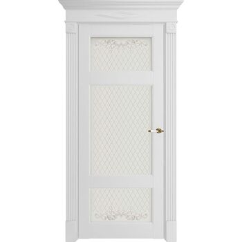 Межкомнатная дверь Florence 62004 (Белый Серена) остекленная