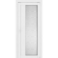 Межкомнатная дверь LIGHT 2112 (Белый велюр) остекленная