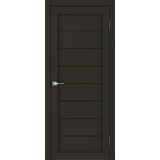 Межкомнатная дверь Uberture Модерн 10005 (каштан) стекло черное 600х2000