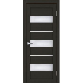 Межкомнатная дверь Модерн 10004 (каштан) стекло белое