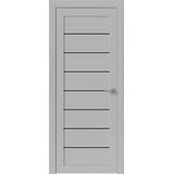 Межкомнатная дверь Uberture Модерн 10005 (лофт светлый) стекло черная Lacobel 600х2000