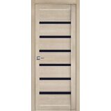 Межкомнатная дверь Uberture Модерн 10100 (лиственница) стекло черное 800х2000