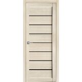 Межкомнатная дверь Uberture Модерн 10005 (лиственница светлая) стекло черное 600х2000