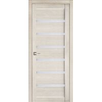 Межкомнатная дверь Модерн 10100 (лиственница светлая) стекло белое