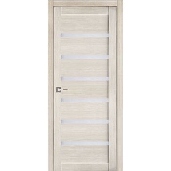 Межкомнатная дверь Модерн 10100 (лиственница светлая) стекло белое