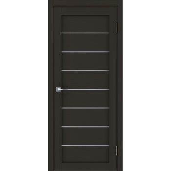 Межкомнатная дверь Модерн 10005 (каштан) стекло белое