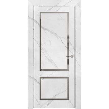 Межкомнатная дверь Neo Loft 301 Marable Soft Touch (Монте Белый) остекленная