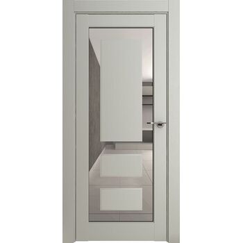 Межкомнатная дверь Neo 00005 (Светло-серый Серена) остекленная серое зеркало