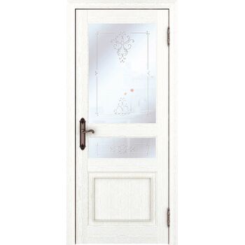 Межкомнатная дверь Palermo 400012 (Дуб жемчужный) остекленная