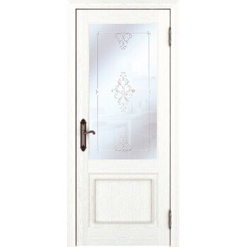 Межкомнатная дверь Palermo 400010 (Дуб жемчужный) остекленная