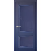 Межкомнатная дверь Перфекто 102 (Синий бархат) остекленная