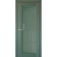Межкомнатная дверь Перфекто 105 (Зеленый бархат) остекленная