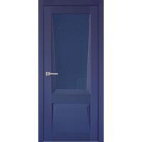 Межкомнатная дверь Перфекто 106 (Синий бархат) остекленная