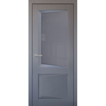 Межкомнатная дверь Перфекто 108 (Серый бархат) стекло Grey