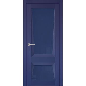 Межкомнатная дверь Перфекто 101 (Синий бархат) остекленная