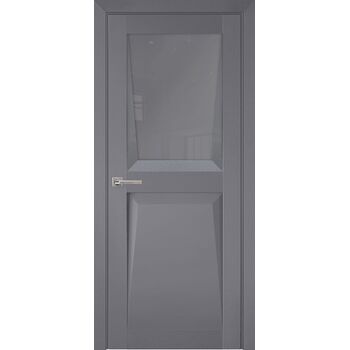 Межкомнатная дверь Перфекто 107 (Серый бархат) остекленная