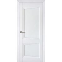 Межкомнатная дверь Перфекто 102 (Белый бархат) остекленная