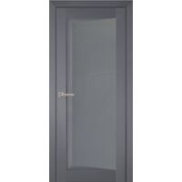 Межкомнатная дверь Перфекто 105 (Серый бархат) остекленная