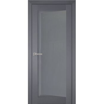 Межкомнатная дверь Перфекто 105 (Серый бархат) остекленная