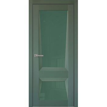 Межкомнатная дверь Перфекто 101 (Зеленый бархат) остекленная