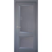 Межкомнатная дверь Перфекто 102 (Серый бархат) остекленная