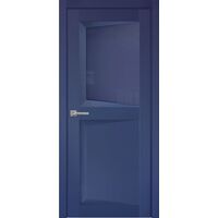Межкомнатная дверь Перфекто 109 (Синий бархат) остекленная