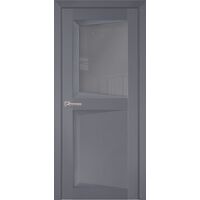 Межкомнатная дверь Перфекто 109 (Серый бархат) остекленная