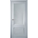Межкомнатная дверь Перфекто 106 Barhat Light Grey остекленная 600х2000
