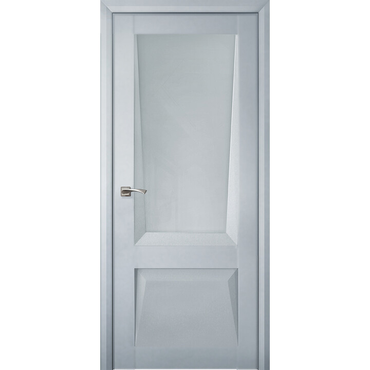 Межкомнатная дверь Перфекто 106 Barhat Light Grey остекленная 600х2000