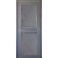 Межкомнатная дверь Перфекто 103 (Серый бархат) остекленная
