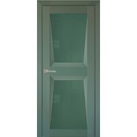 Межкомнатная дверь Перфекто 103 (Зеленый бархат) остекленная