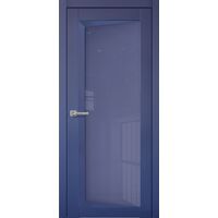 Межкомнатная дверь Перфекто 105 (Синий бархат) остекленная