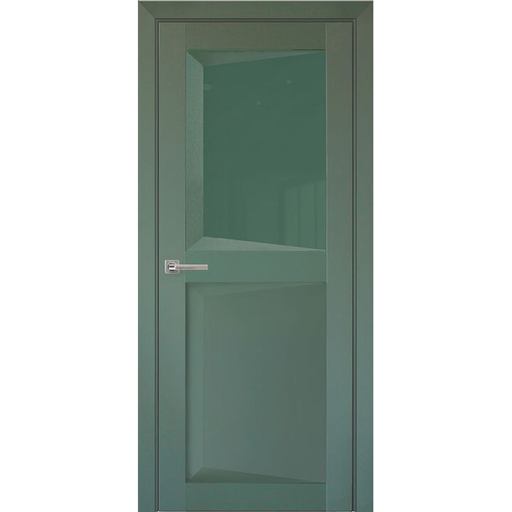 Межкомнатная дверь Перфекто 109 (Зеленый бархат) остекленная