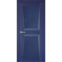 Межкомнатная дверь Перфекто 103 (Синий бархат) остекленная