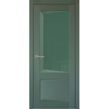 Межкомнатная дверь Перфекто 108 (Зеленый бархат) остекленная