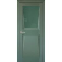 Межкомнатная дверь Перфекто 107 (Зеленый бархат) остекленная
