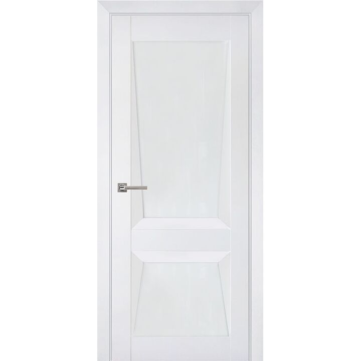 Межкомнатная дверь Перфекто 101 (Белый бархат) остекленная