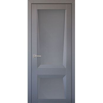 Межкомнатная дверь Перфекто 101 (Серый бархат) остекленная